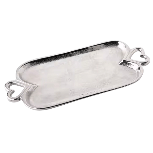ALUMINIUM SERVING TRAY (NATURAL POLISH)